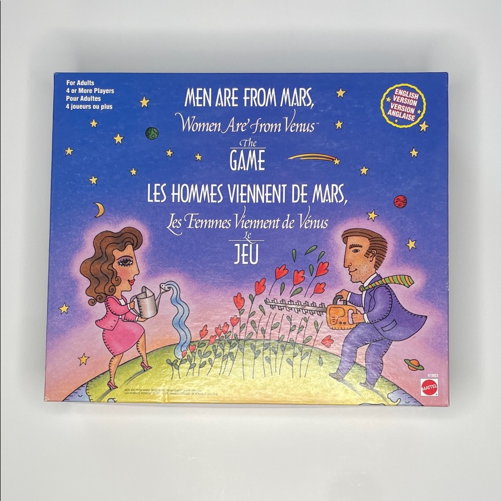 NWOT Mattel Men Are From Mars, Women Are From Venus Board Game